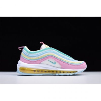 Nike Bayan Air Max 97 Pembe / Sarı / Yeşil Koşu Ayakkabısı Türkiye - XON5H3ZD